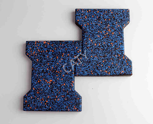 200x160mm kết nối cao su Pavers sàn thảm hấp thụ tác động