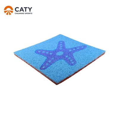 Bạch cầu cao su sân chơi an toàn màu xanh lá cây hấp thụ âm thanh cho trẻ em