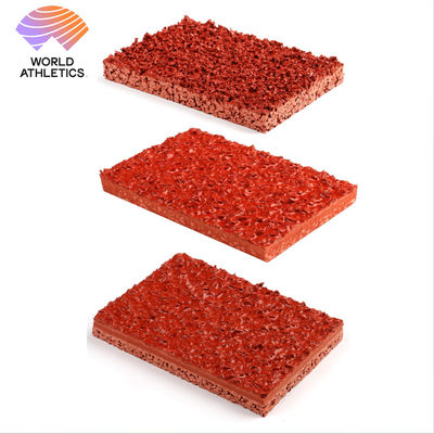 Bề mặt đường cao su không may của trường học Đường cao su chống thâm niên cho chạy bộ với Chứng chỉ IAAF