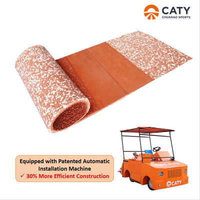 Iaaf Chuyên nghiệp 400 mét 8 làn đường cao su chạy bộ đường đua cao su Sandwich PU Binder