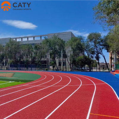 Đường chạy cao cấp cao cấp cao cấp cao su tổng hợp EPDM bề mặt cao su Đường cao su chống cháy màu xanh