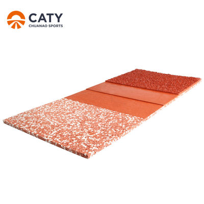 Đường đua thể thao cao su được chứng nhận của IAAF Vòng cao su EPDM được chế tạo sẵn với cài đặt đường đua thể thao