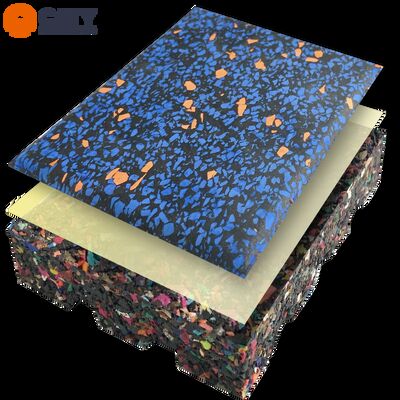 Gạch cao su cao cấp hiệu suất cao với các đốm màu cho sàn phòng tập thể dục và không gian thể hình thương mại