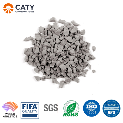 Hạt cao su EPDM màu xám đàn hồi và hiệu quả về chi phí để xây dựng cơ sở sân chơi và đường chạy thể thao